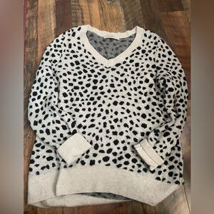 LOFT Leopard Print V-Neck Sweater